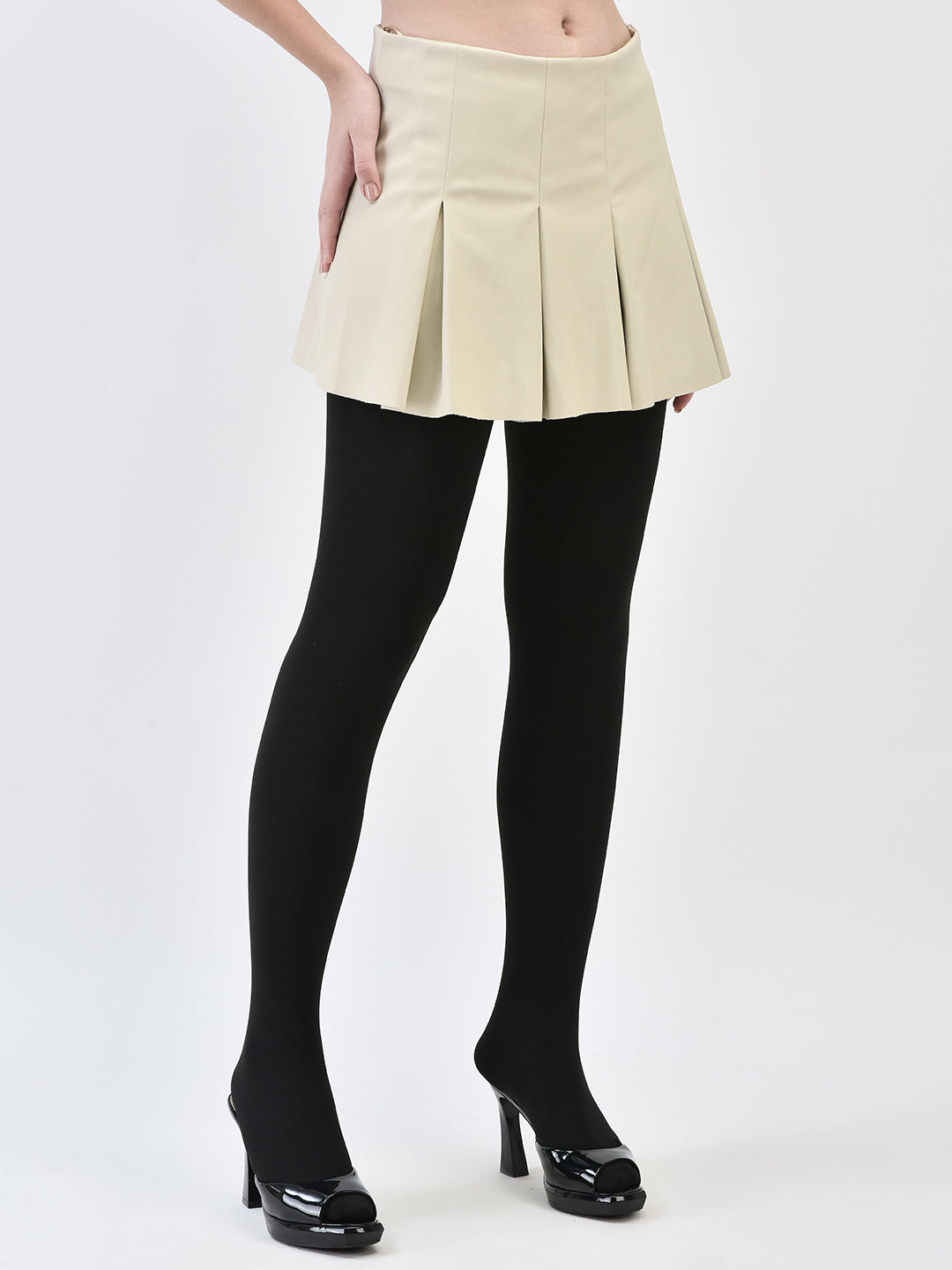Brauch Women Fleece Black Stretchable Winter Stockings