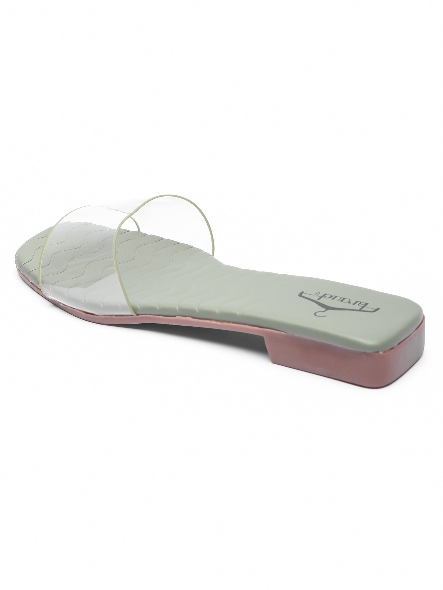 Brauch Olive Transparent Patterned Flats