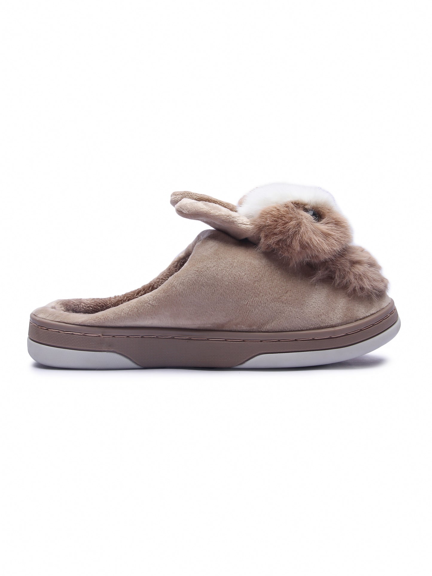 Brauch Women's Tan Cute Rabbit Winter Slippers