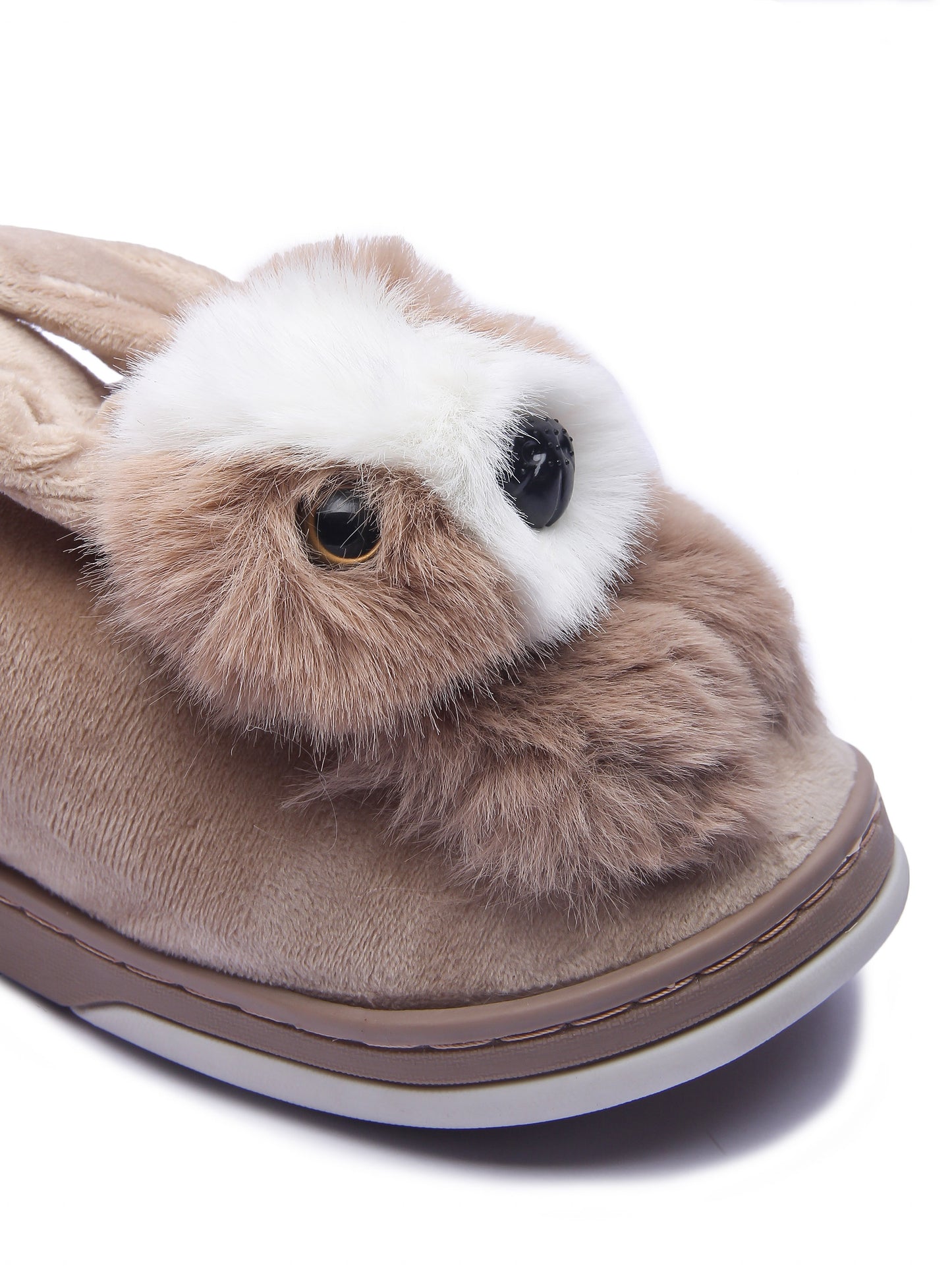 Brauch Women's Tan Cute Rabbit Winter Slippers