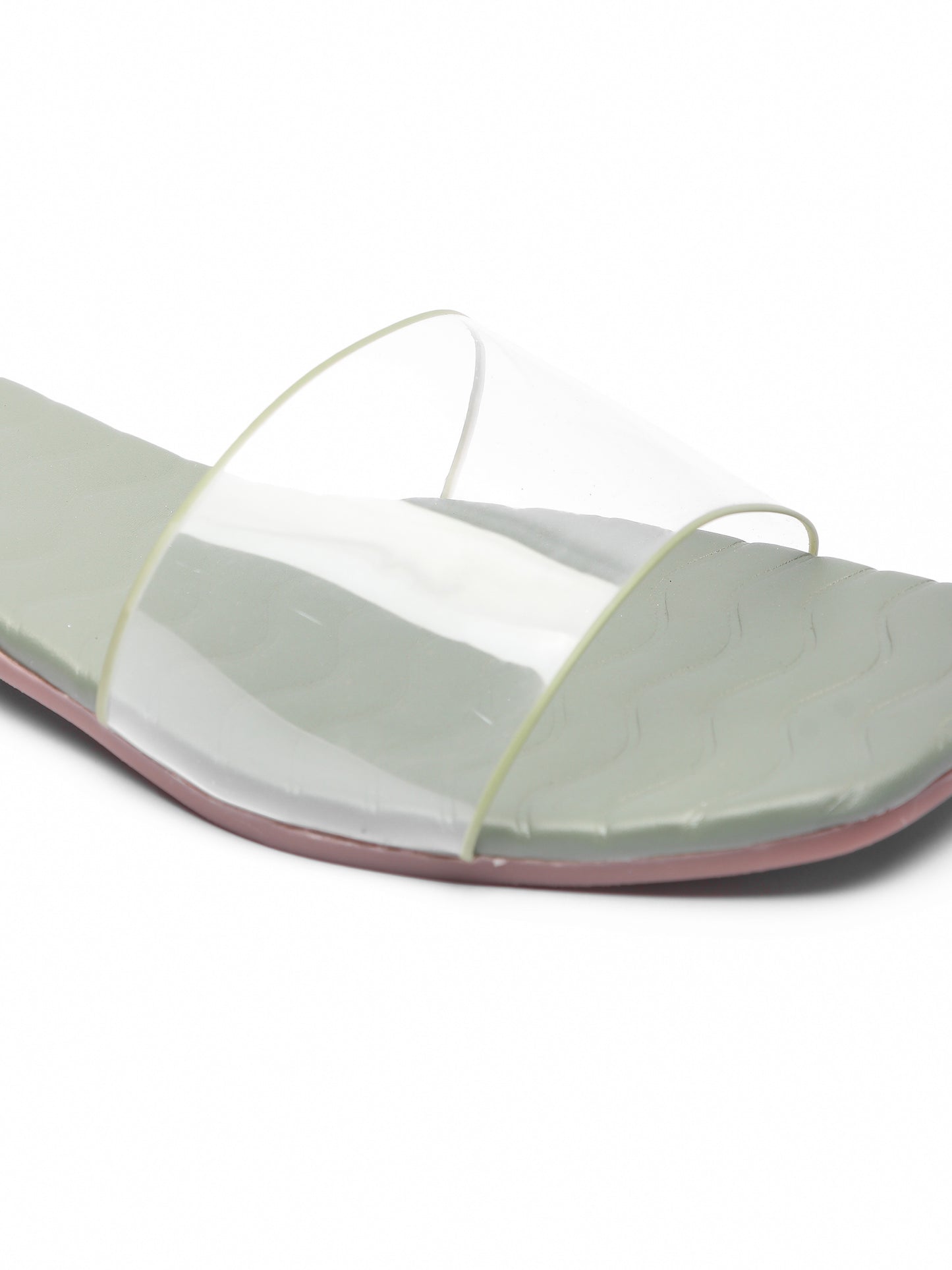 Brauch Olive Transparent Patterned Flats