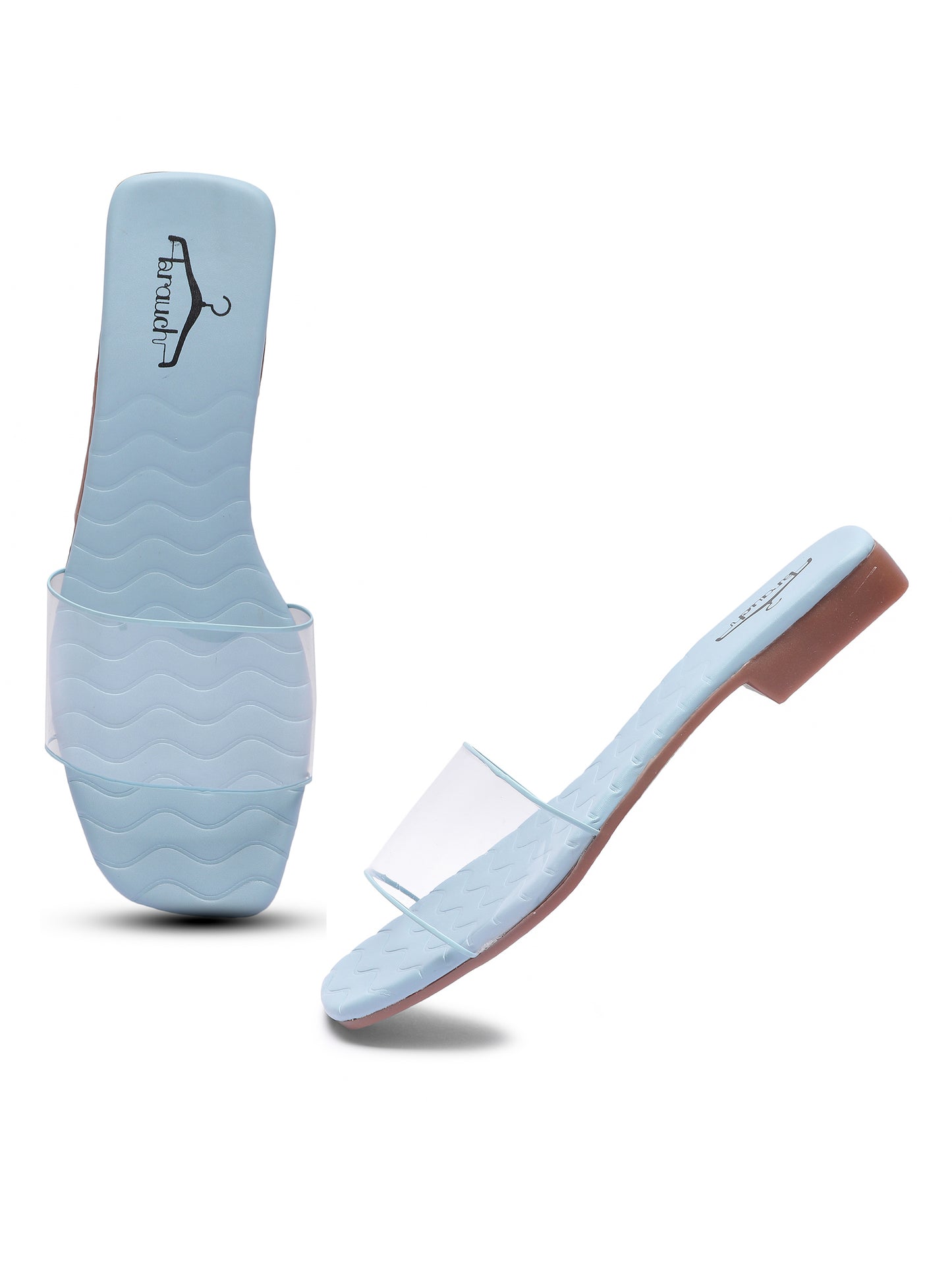 Brauch Blue Transparent Patterned Flats