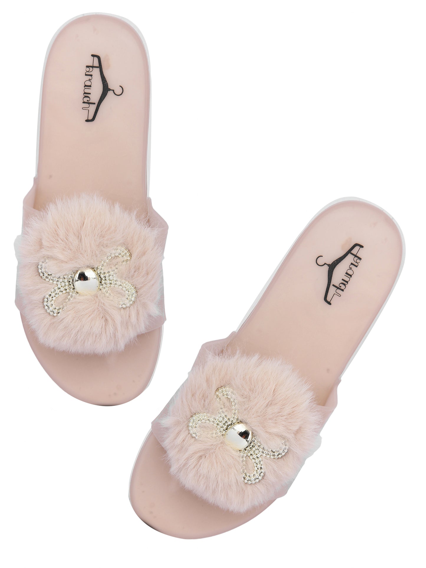 Brauch Women's Beige Butterfly Slides