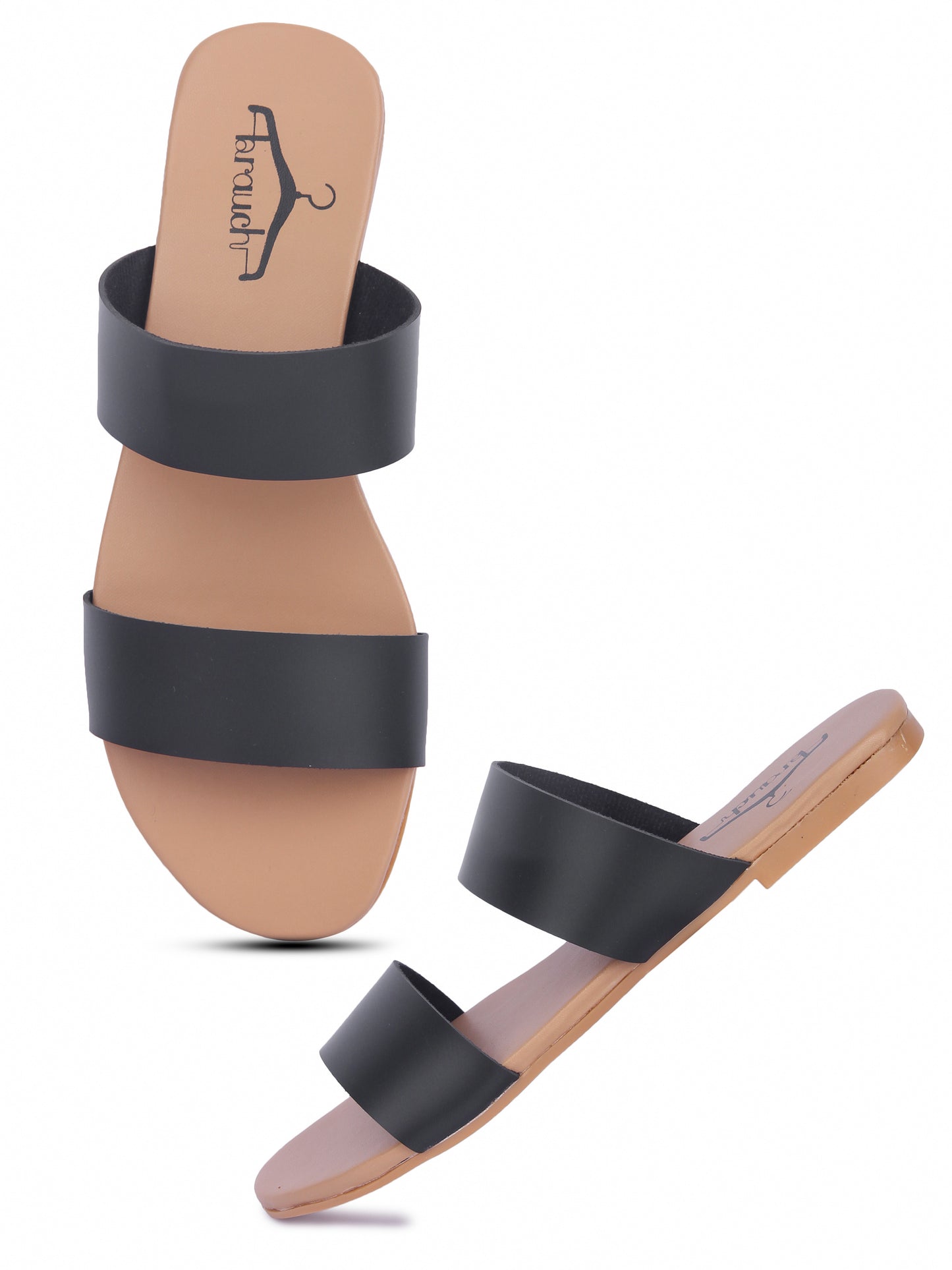 Brauch Women's Black Strap Flats