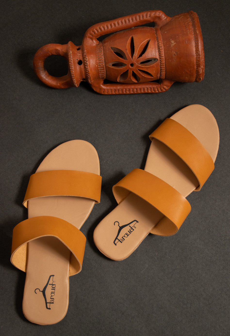 Brauch Women's Brown Strap Flats