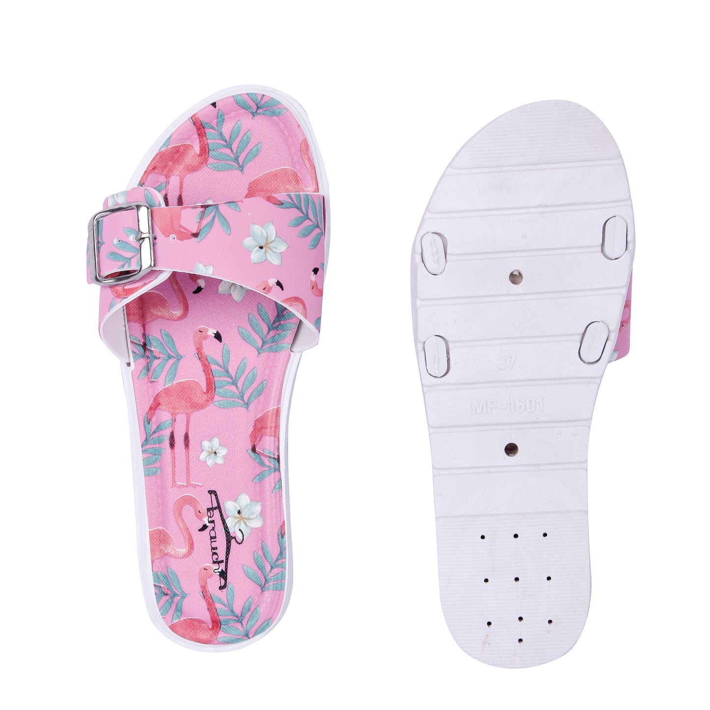 Brauch Women's Pink Flamingo Belt Slides