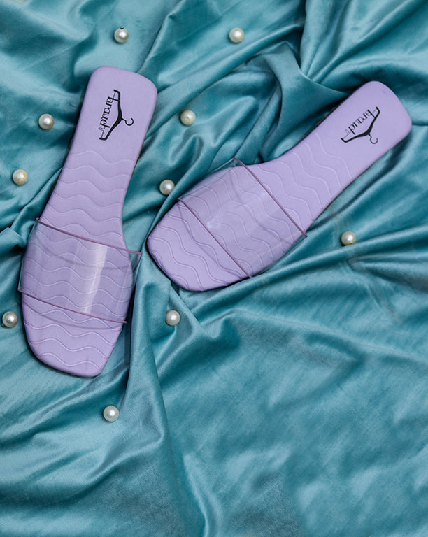 Brauch Lavender Transparent Patterned Flats