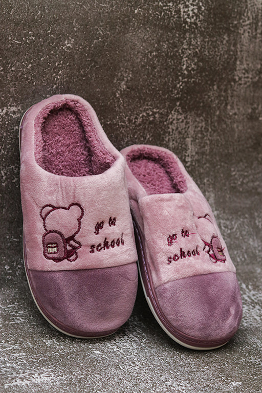 Brauch Women's Purple Go To School Fur Winter Slippers