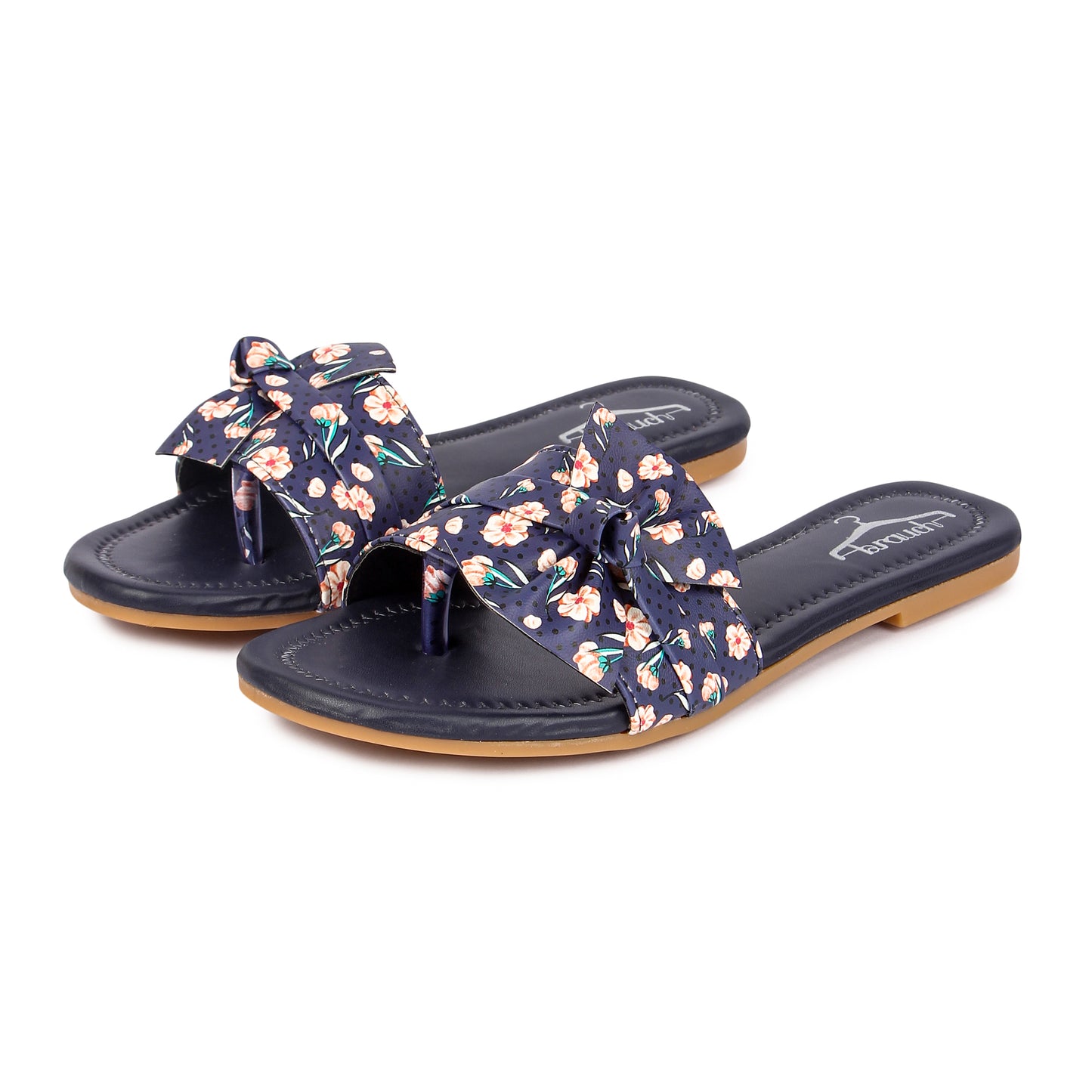 Brauch Women's Blue Flower Bow Flats
