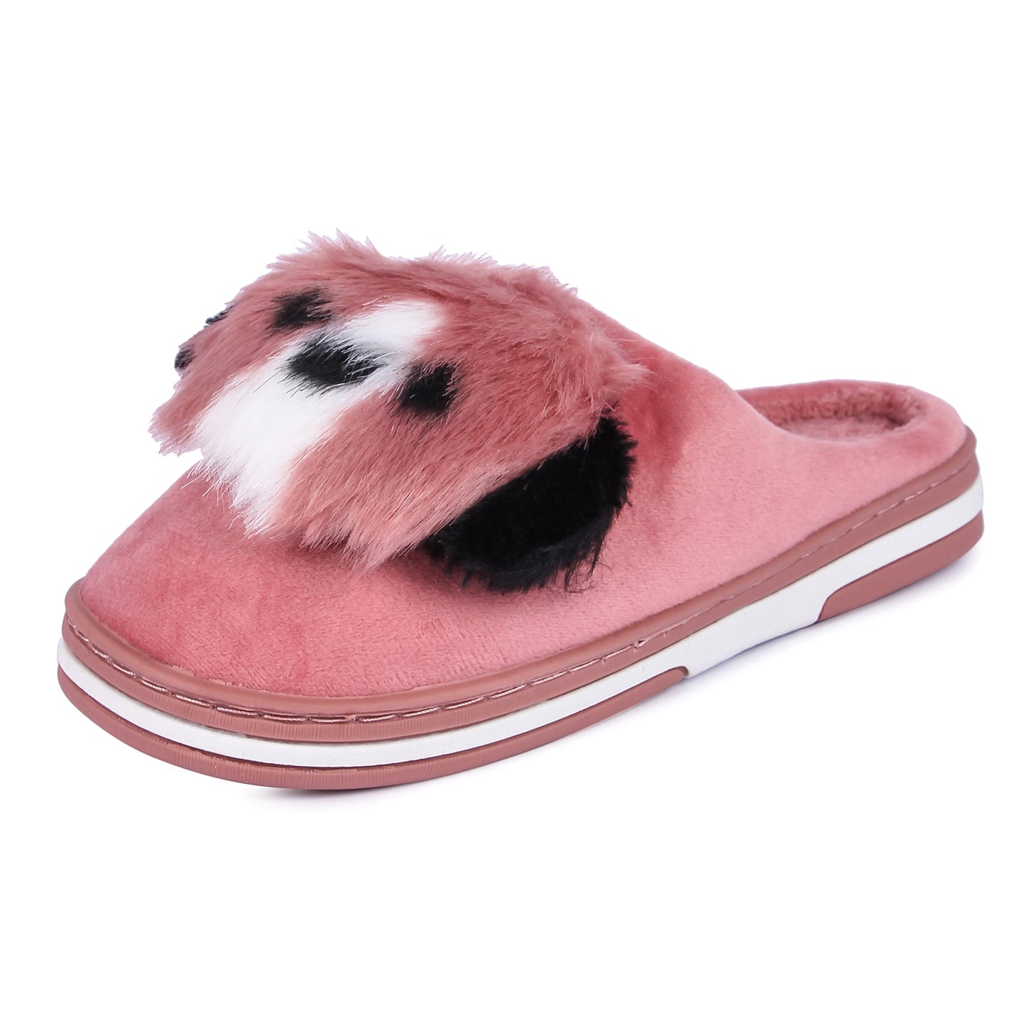 Brauch Women's Pink Cute Dog Winter Slippers