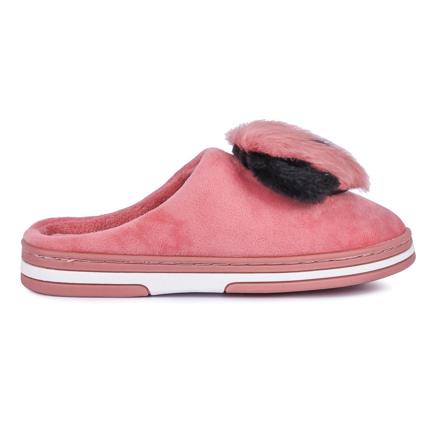 Brauch Women's Pink Cute Dog Winter Slippers