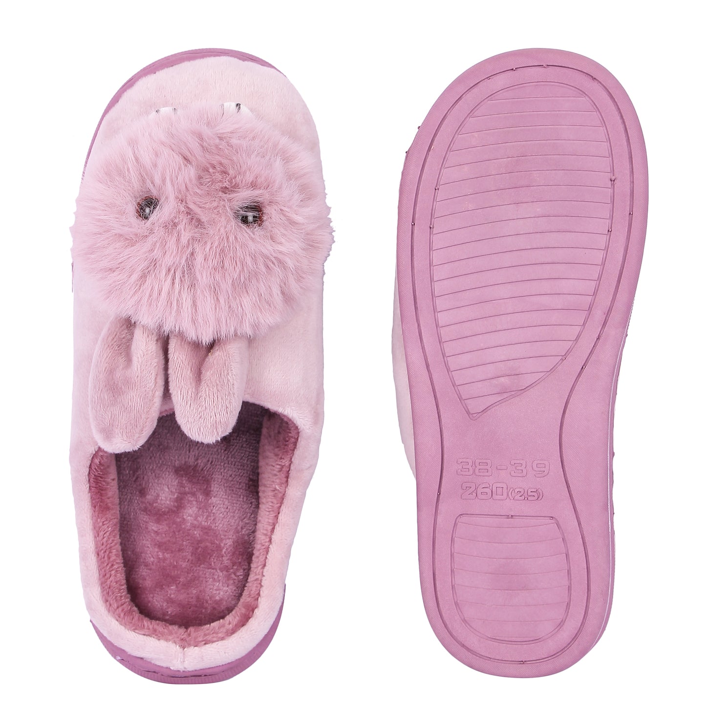 Brauch Women's Purple Cute Rabbit Winter Slippers
