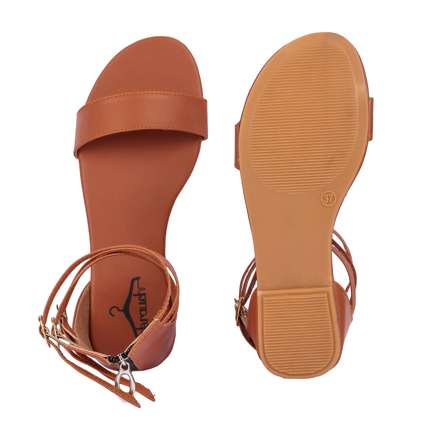 Brauch Women's Brown High Multi Strap Sandal