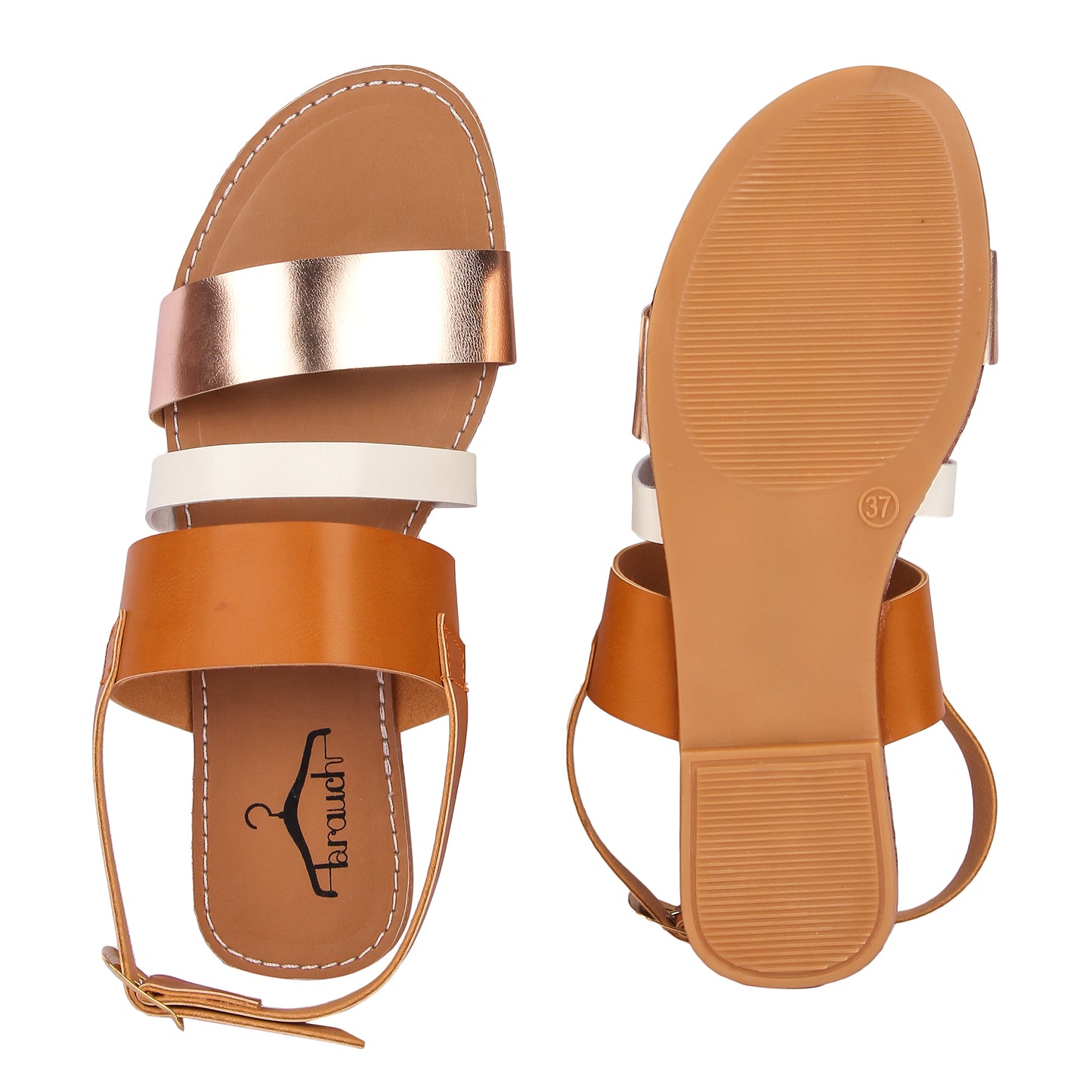 Brauch Women's Mustard Metallic Flats