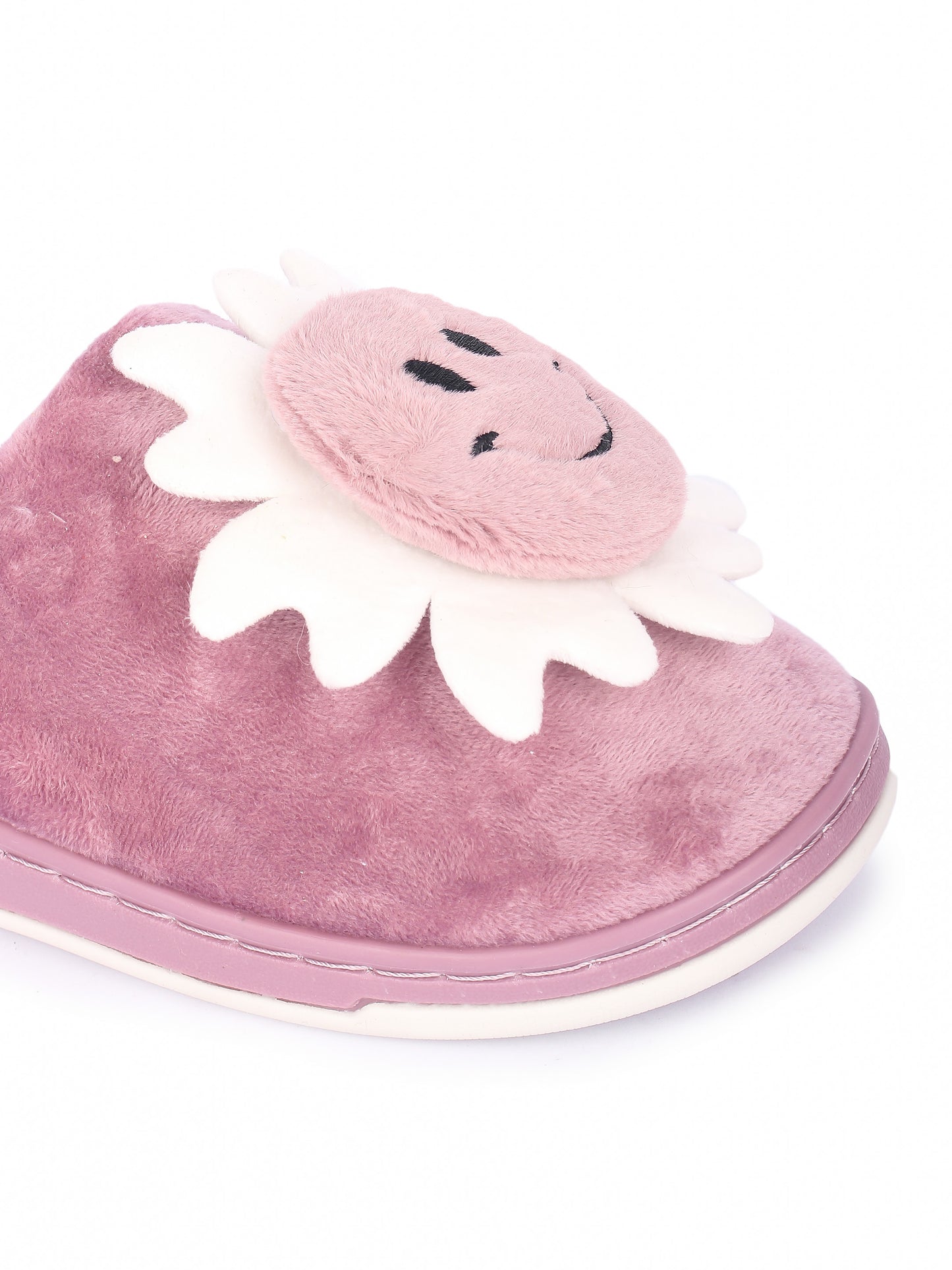 Brauch Women's Purple Smiley Fur Winter Slippers