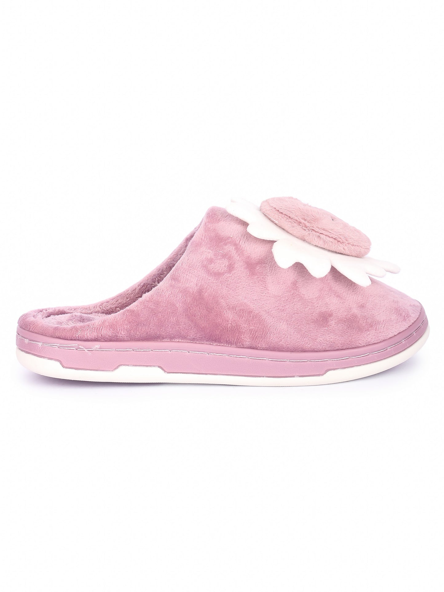 Brauch Women's Purple Smiley Fur Winter Slippers