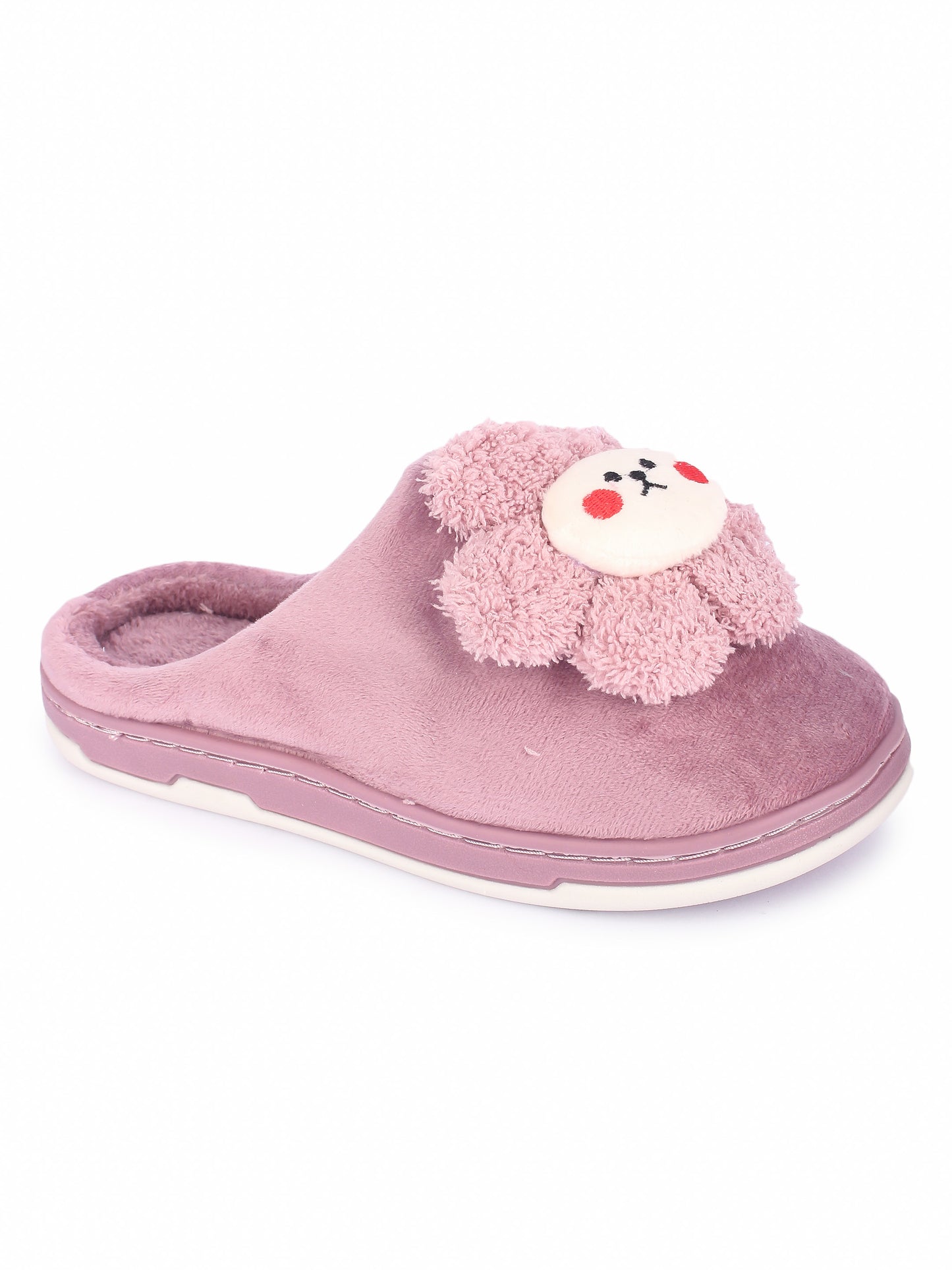 Brauch Women's Purple Sunflower Fur Winter Slippers