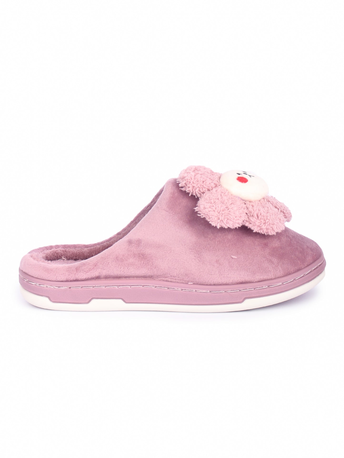 Brauch Women's Purple Sunflower Fur Winter Slippers