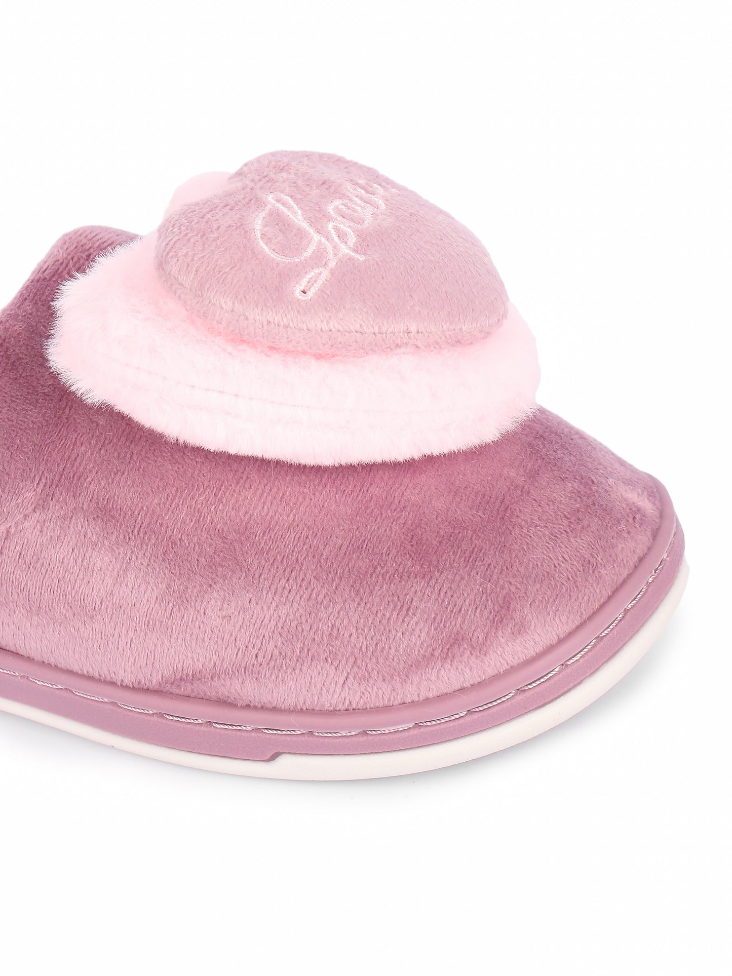 Brauch Women's Purple Love Heart Fur Winter Slippers