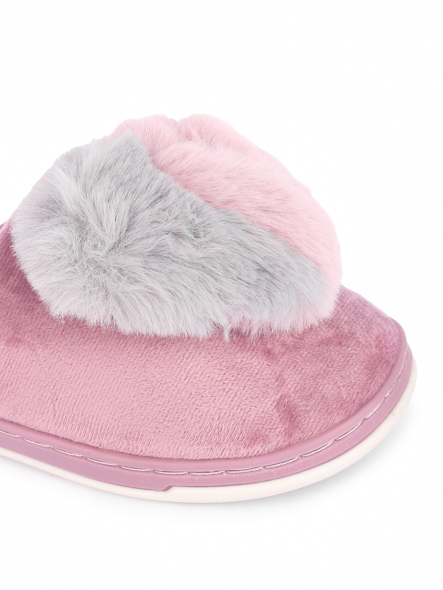 Brauch Women's Purple Heart Furry Winter Slippers