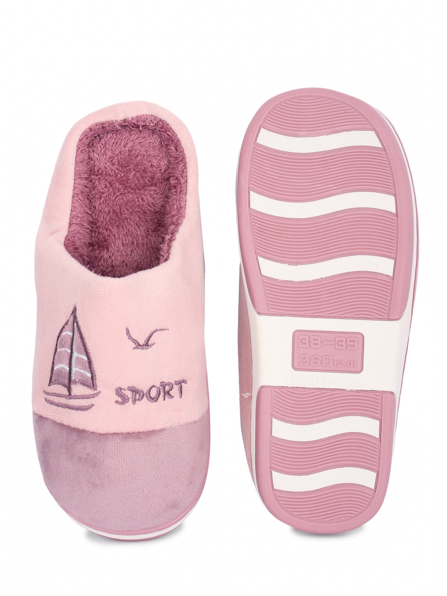 Brauch Women's Purple Boat Winter Slippers