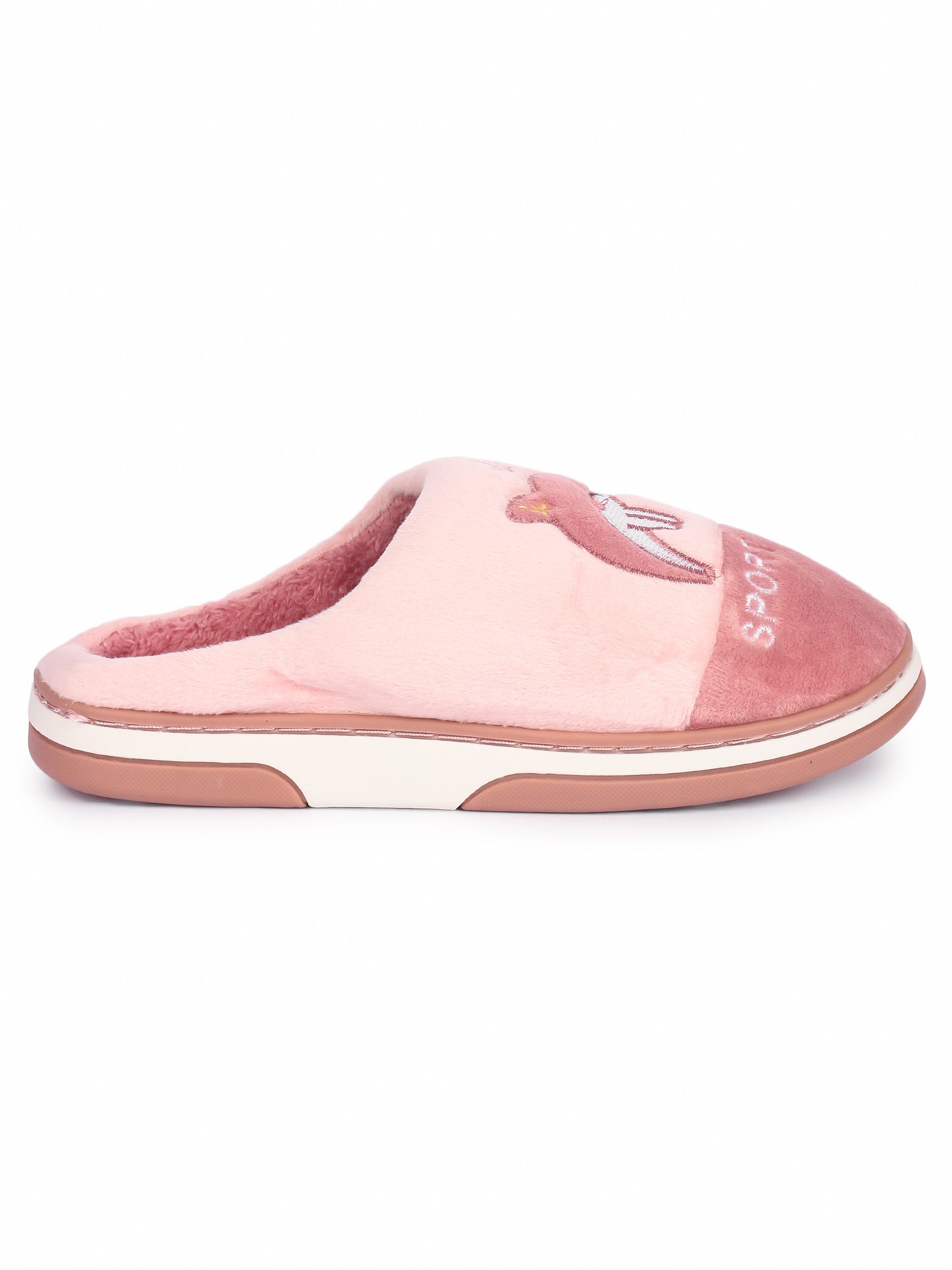 Brauch Women's Pink Whale Fur Winter Slippers