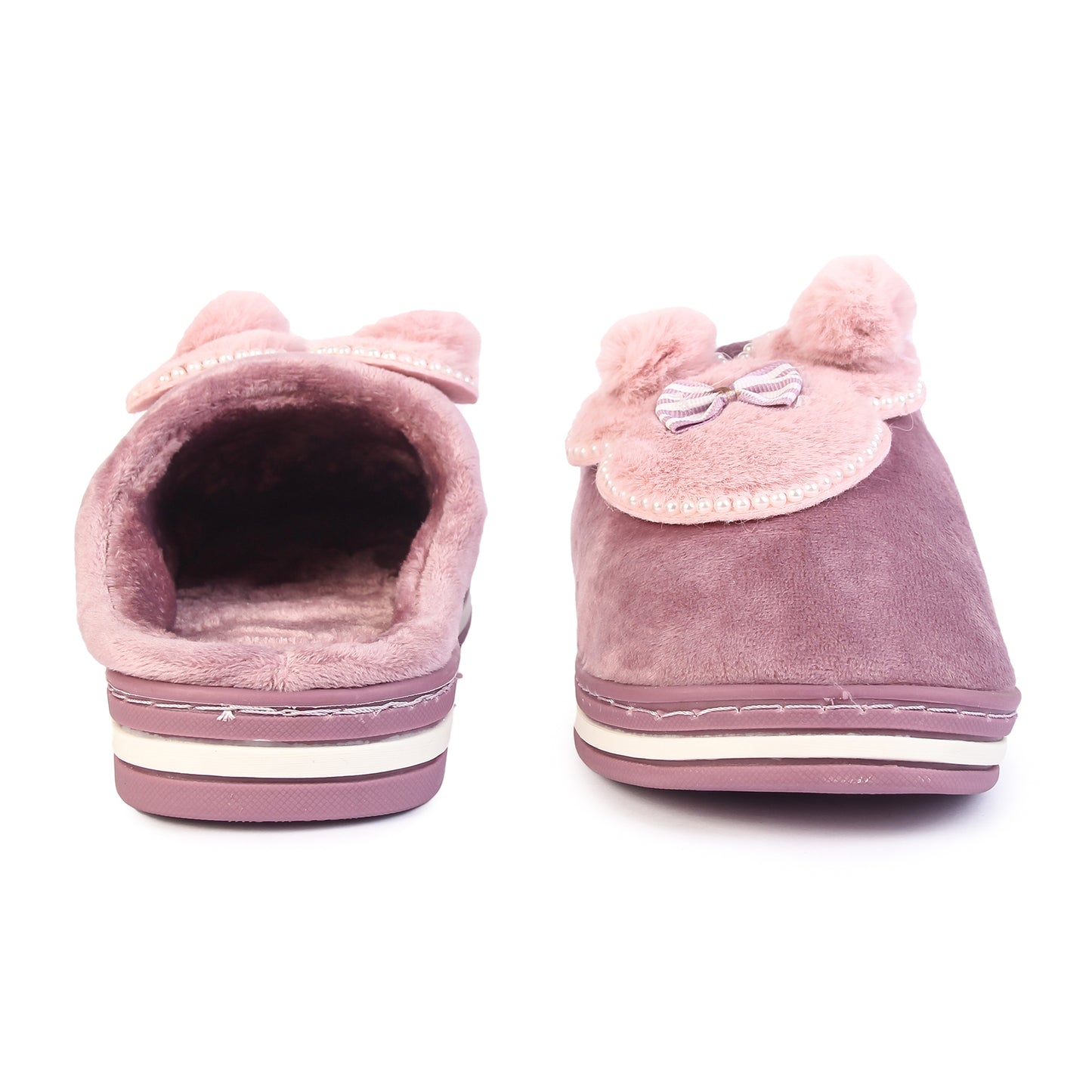 Brauch Women's Purple Pearl Mickey Winter Slippers