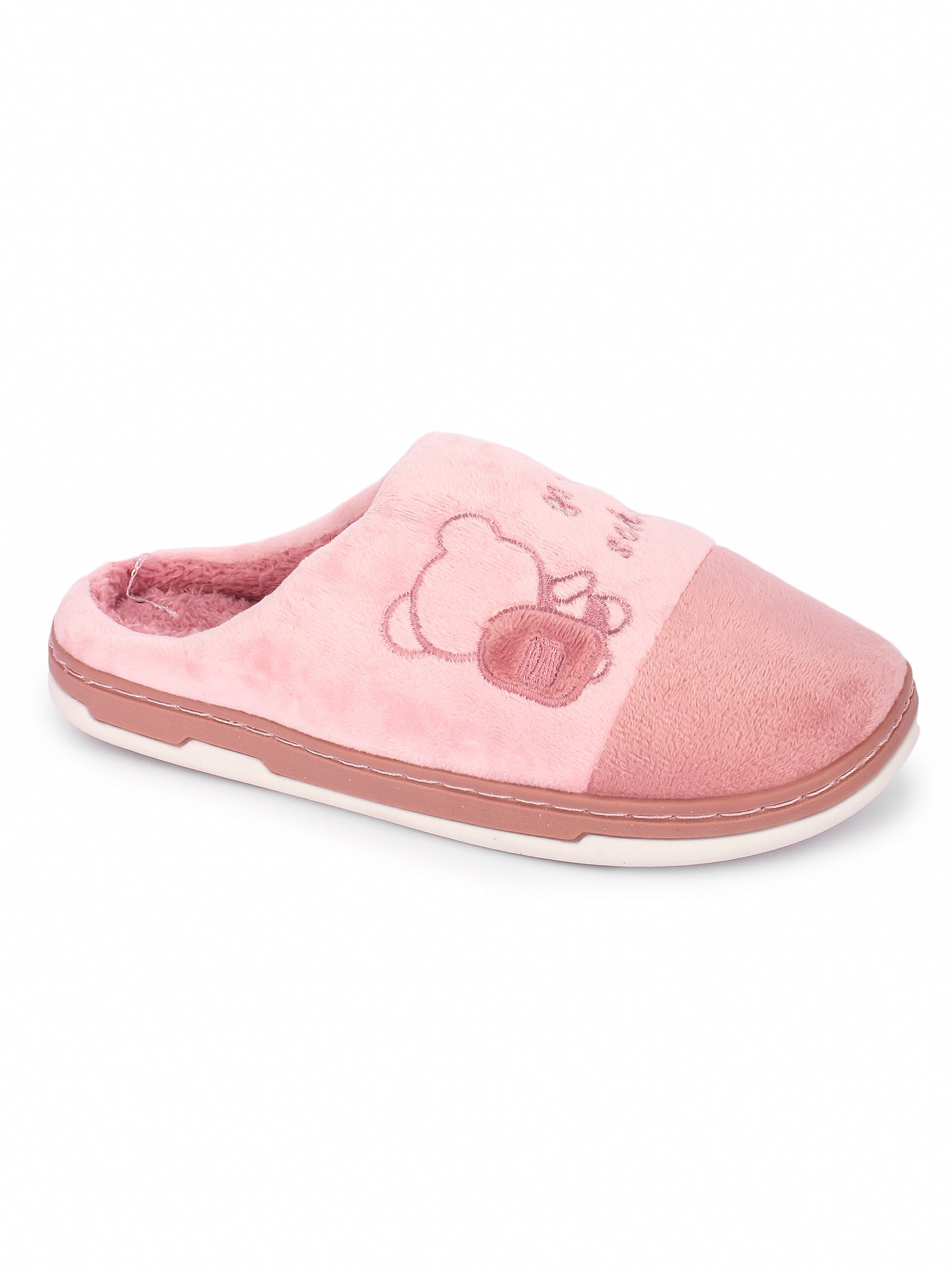 Brauch Women's Pink Go To School Fur Winter Slippers