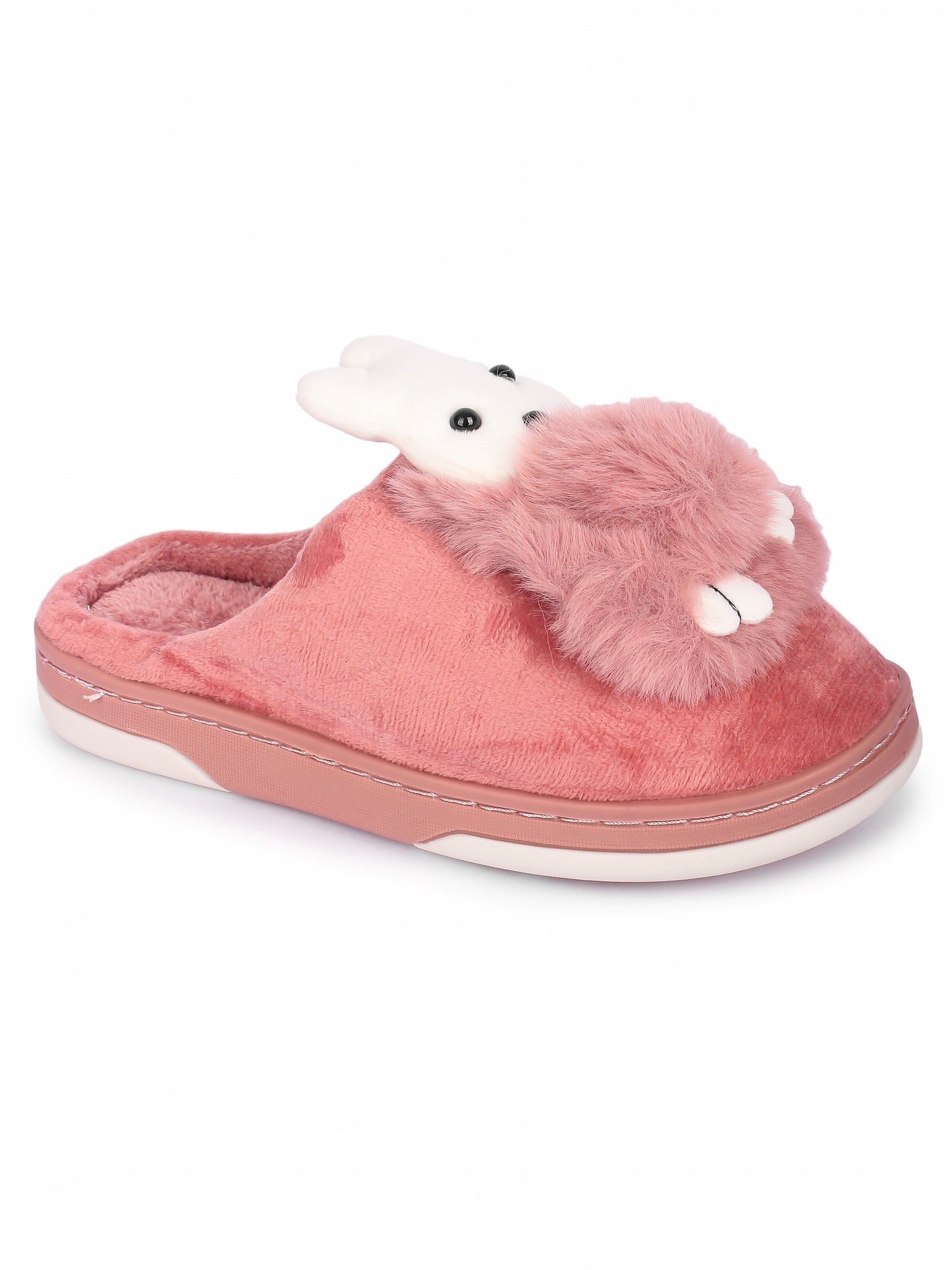 Brauch Women's Pink Snow Bunny Fur Winter Slippers