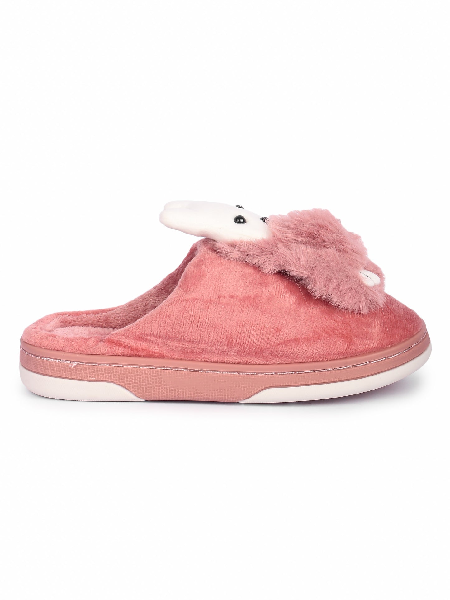 Brauch Women's Pink Snow Bunny Fur Winter Slippers