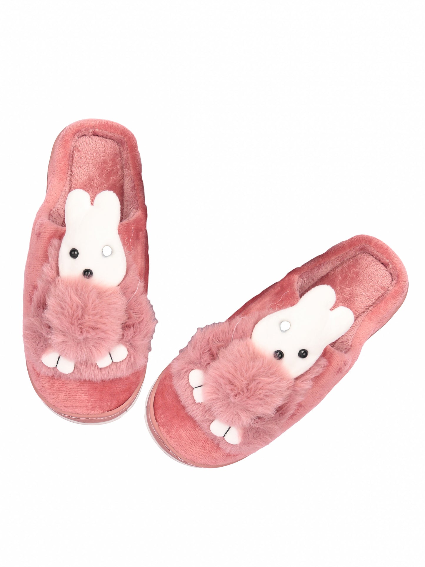 Brauch Women's Pink Snow Bunny Fur Winter Slippers