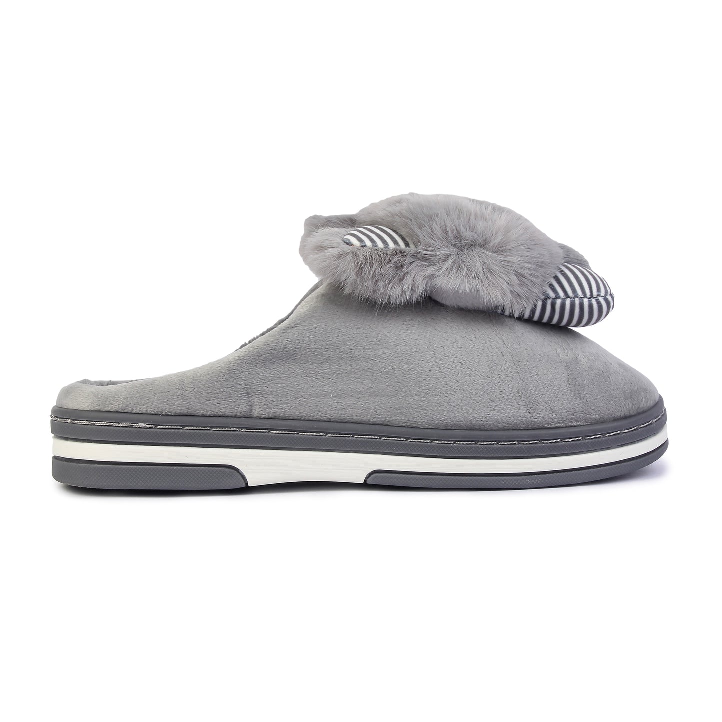 Brauch Women's Grey Raccoon Winter Slippers