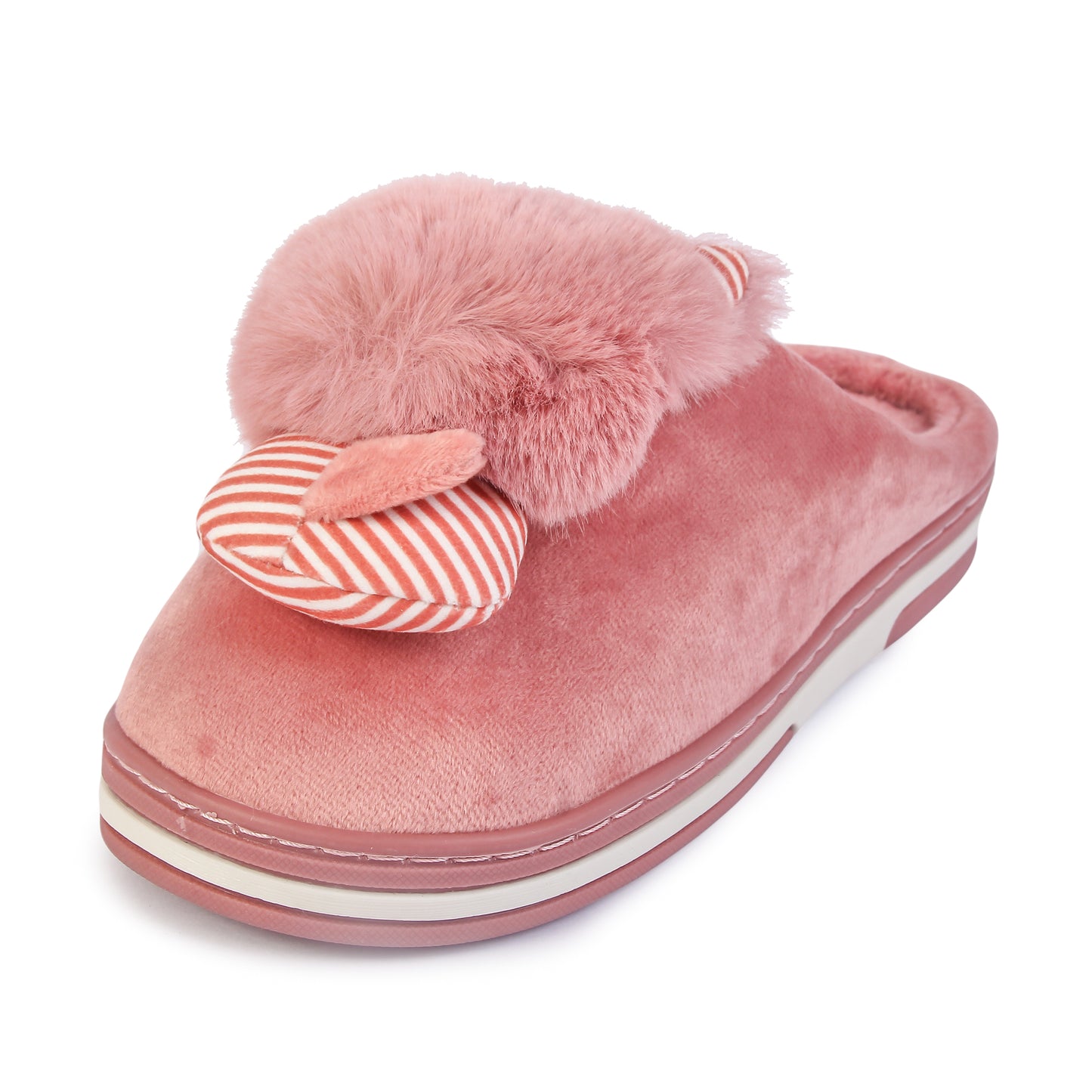 Brauch Women's Pink Raccoon Winter Slippers