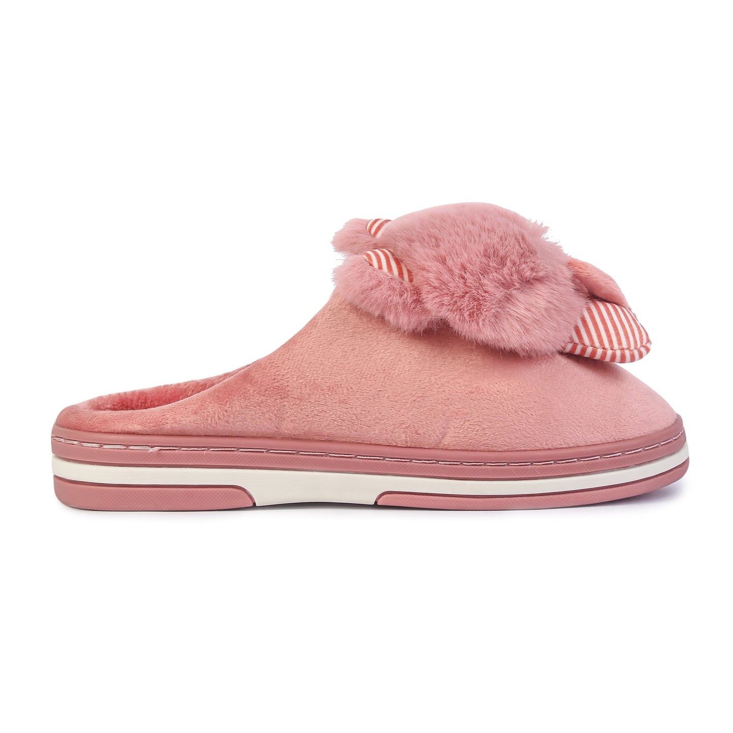 Brauch Women's Pink Raccoon Winter Slippers