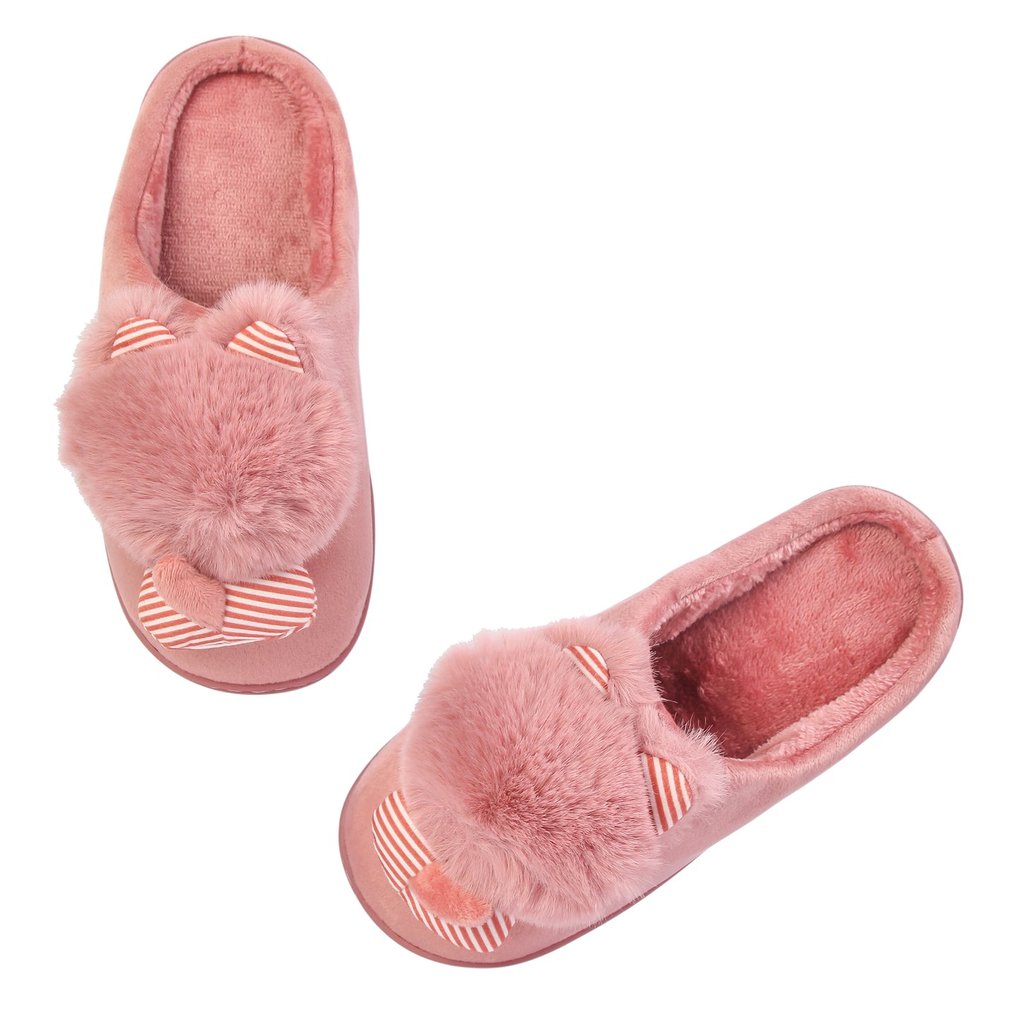 Brauch Women's Pink Raccoon Winter Slippers