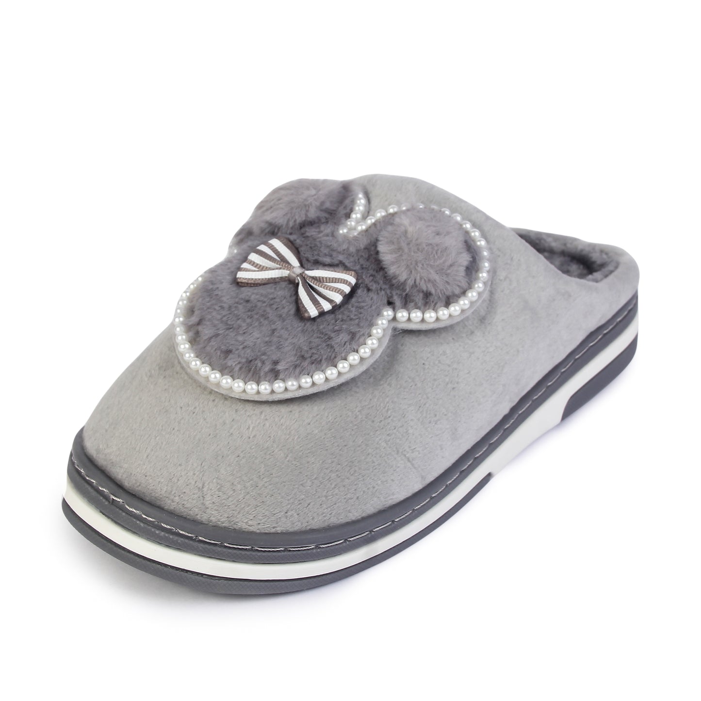 Brauch Women's Grey Pearl Mickey Winter Slippers