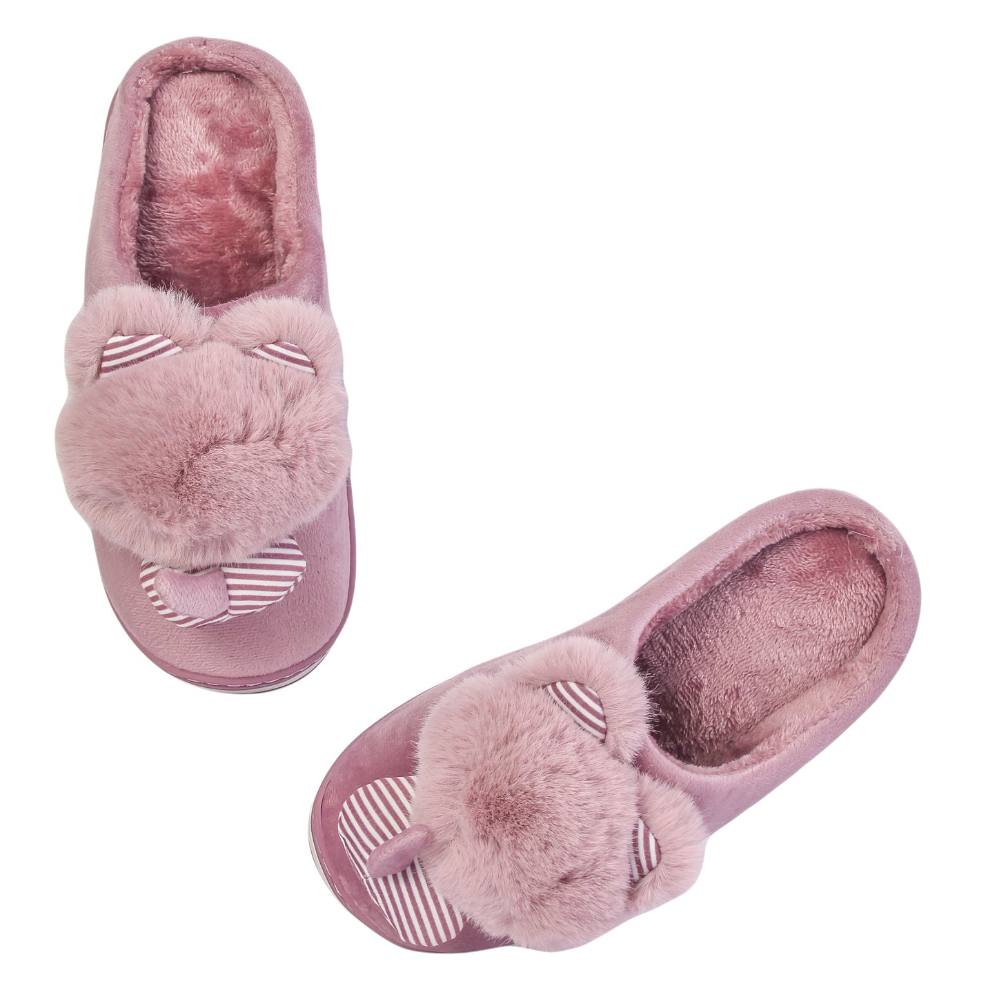 Brauch Women's Purple Raccoon Winter Slippers