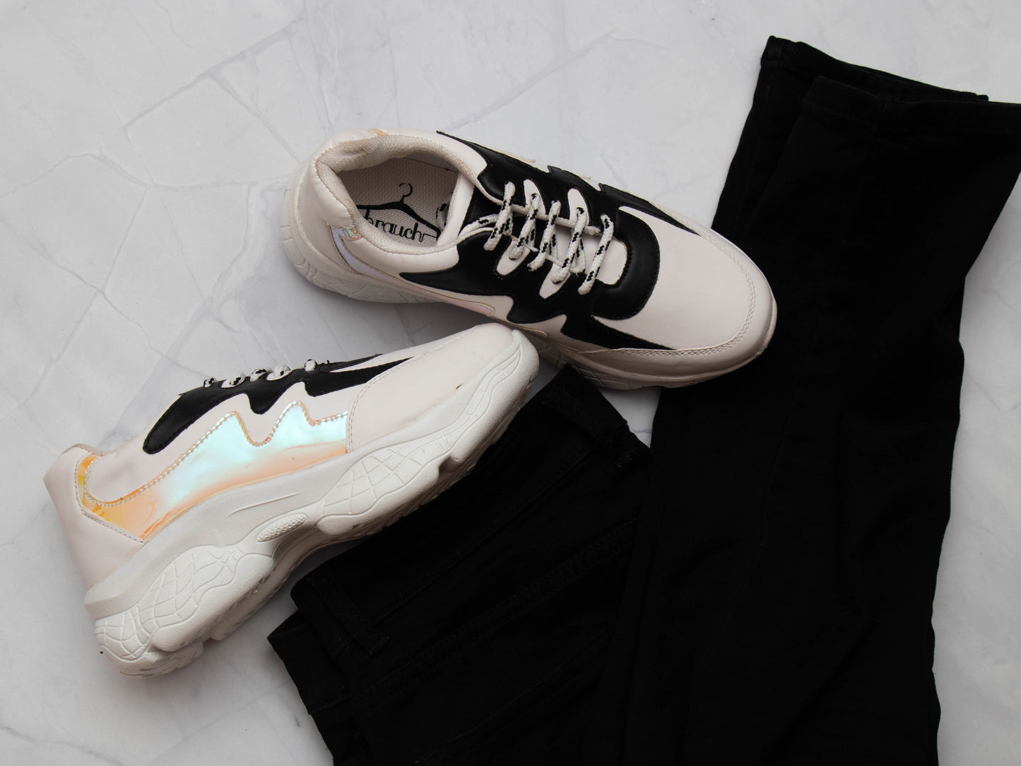 White Black & Chrome Thunder Casual Sneaker