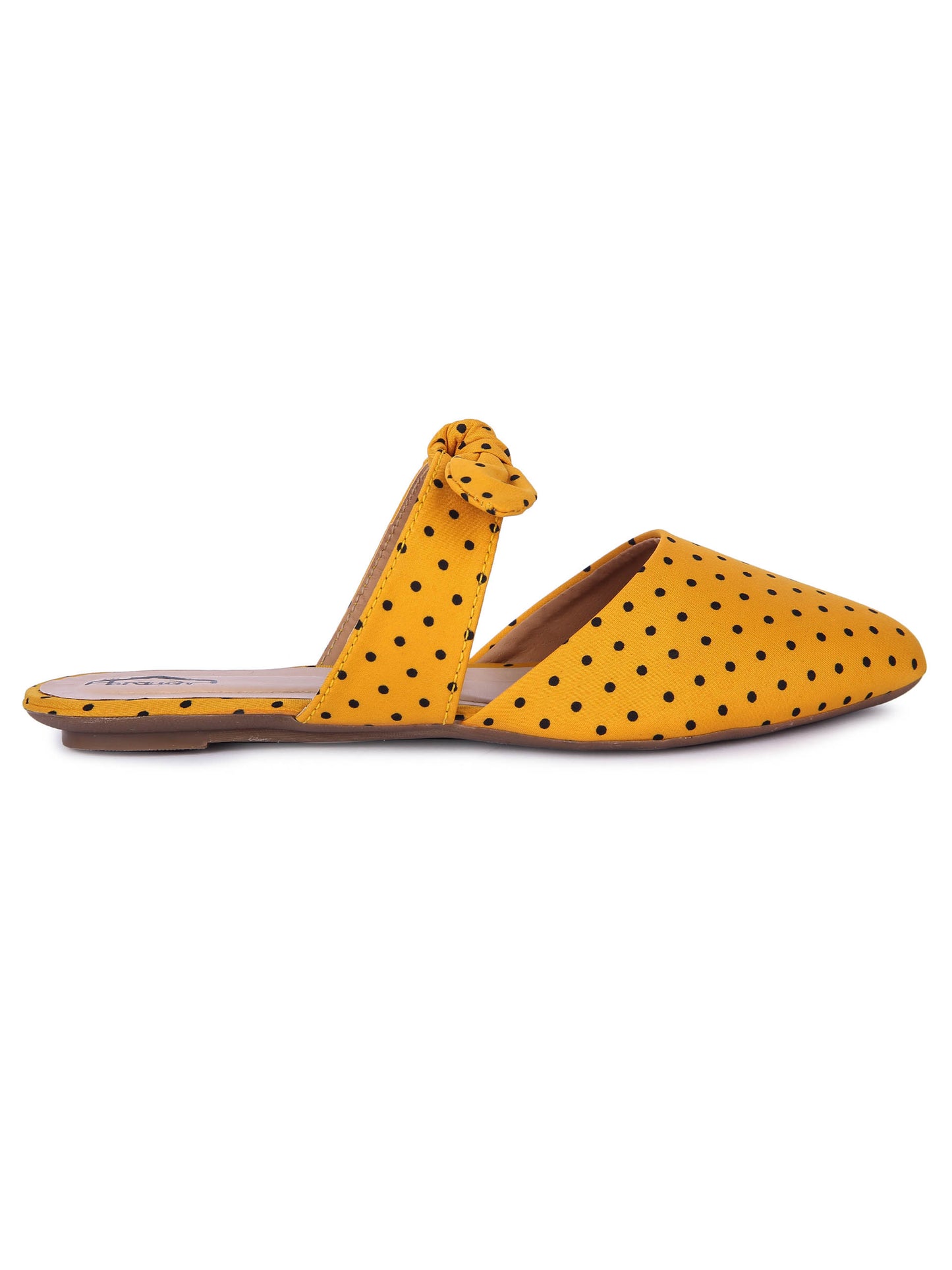 Brauch Mustard Polka Bow Mules