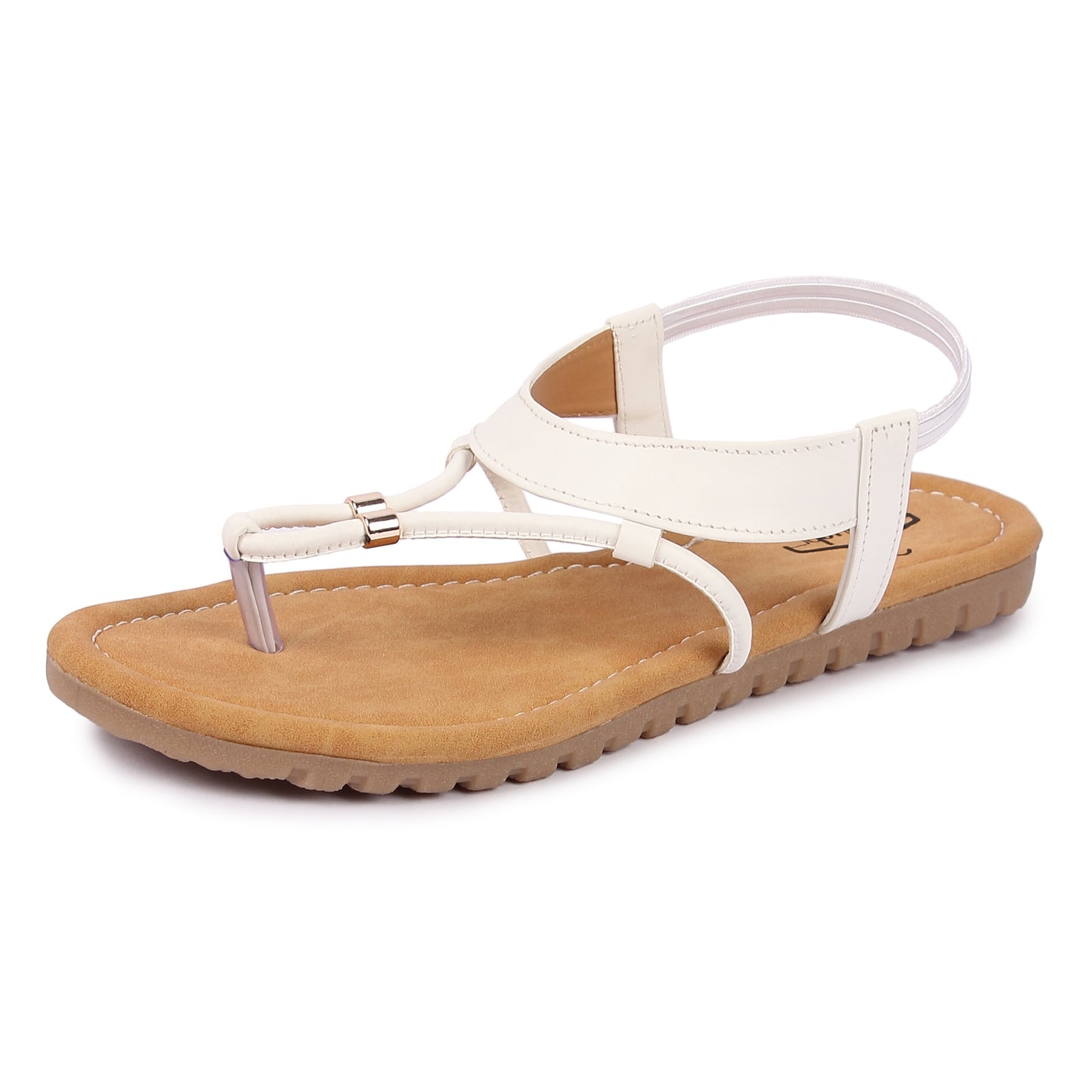 Brauch Women's White Thong Strap Sandal