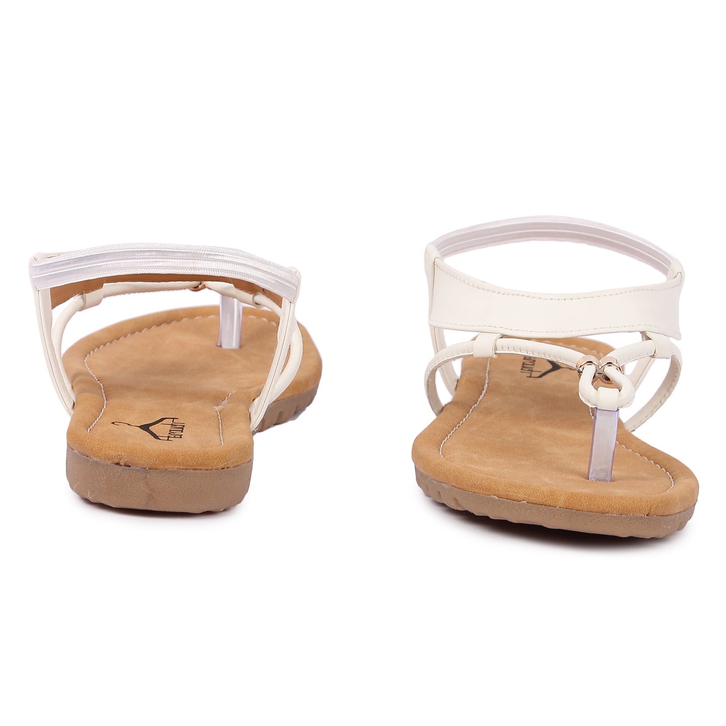 Brauch Women's White Thong Strap Sandal