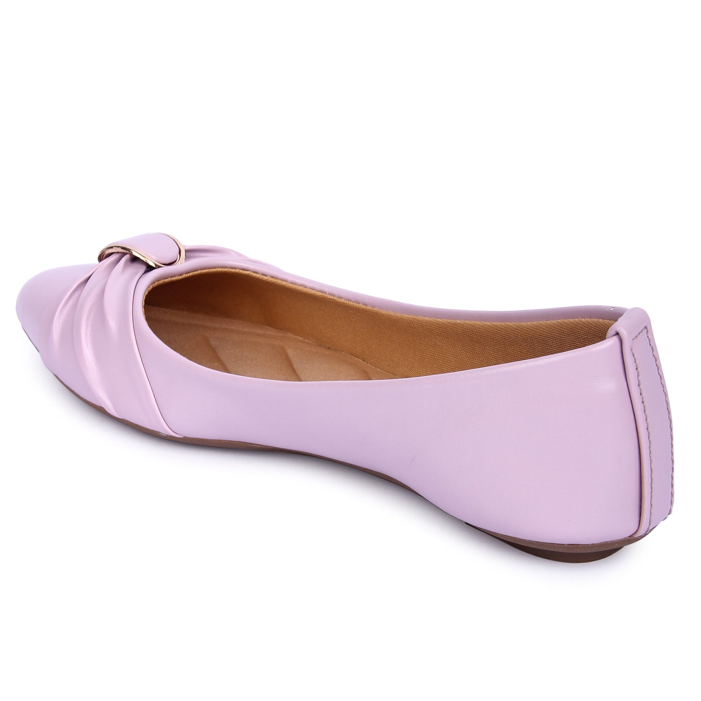 Brauch Purple Solid Buckle Ballarines