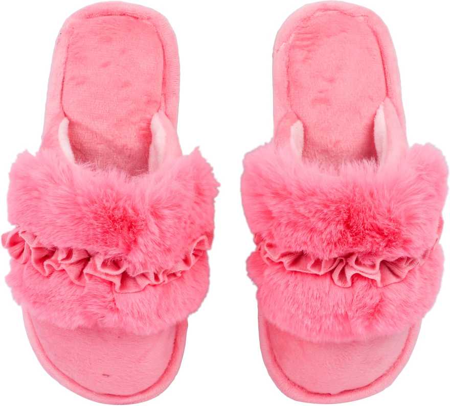 Brauch Women's Pink Fur Floral Winter Slippers…