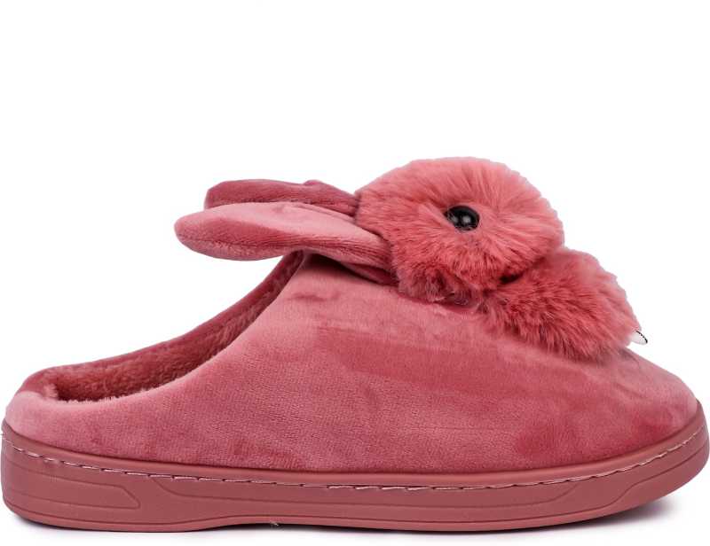 Brauch Women's Maroon Rabbit Winter Slippers