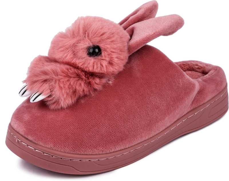 Brauch Women's Maroon Rabbit Winter Slippers