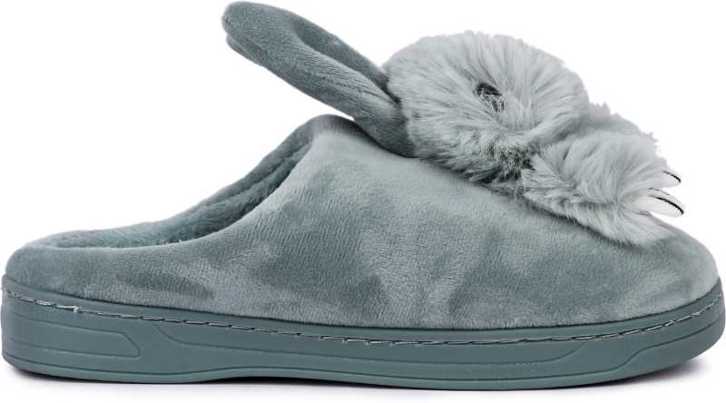 Brauch Women's Olive Rabbit Winter Slippers