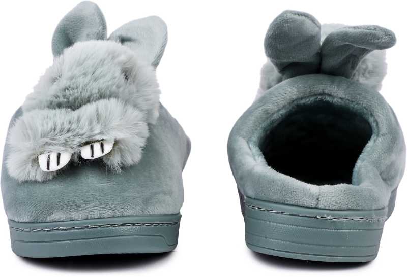 Brauch Women's Olive Rabbit Winter Slippers