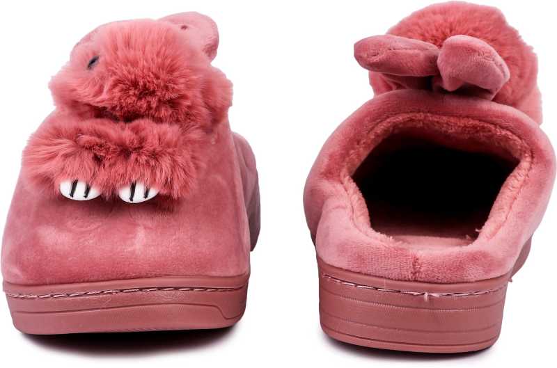 Brauch Women's Maroon Rabbit Winter Slippers