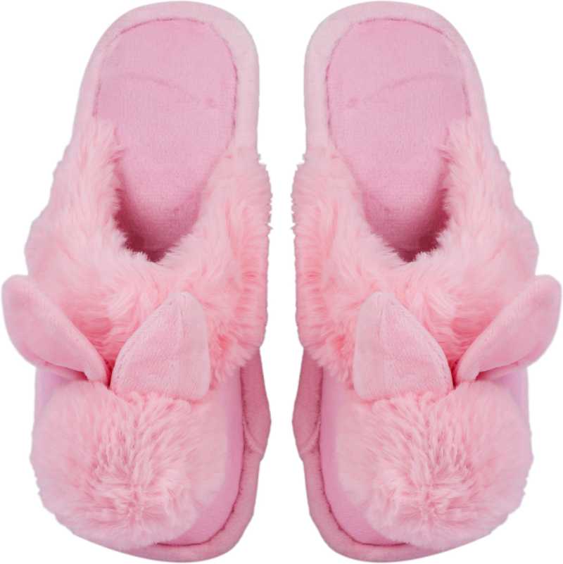 Brauch Women's Peach Bunny Winter Slippers