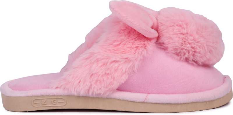 Brauch Women's Peach Bunny Winter Slippers